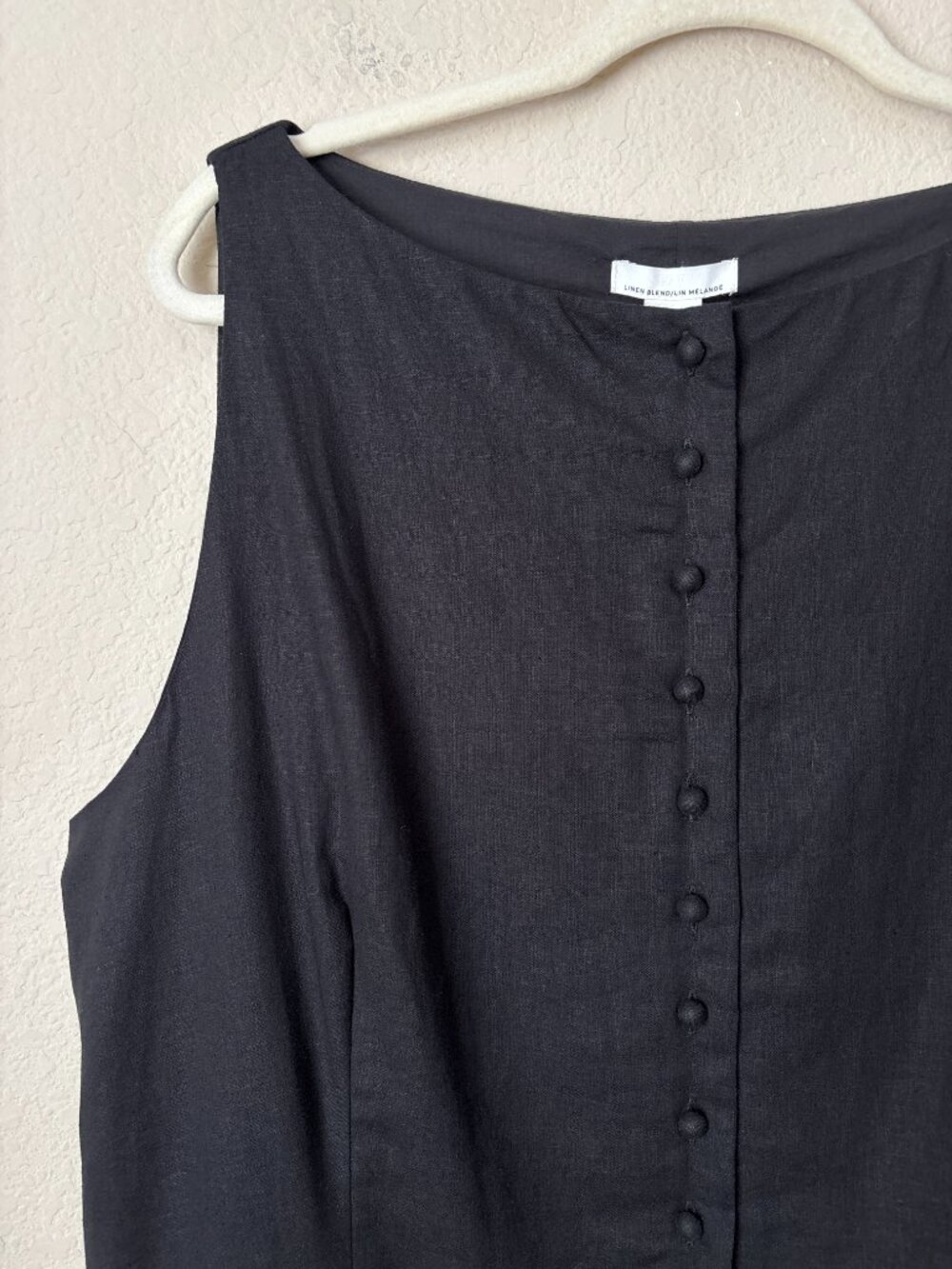 H&M Linen Blend XL Ruffle Hem Mini Dress NEW - Picture 4 of 9